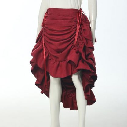 Victorian Steampunk High-Low Ruffled Skirt - Image 2