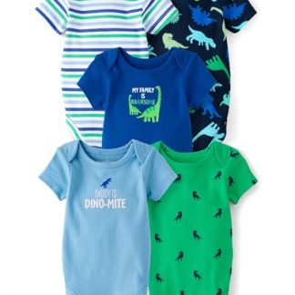 Adorable Dino-Themed Baby Bodysuits Multipack