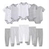 Light Gray Star Stripe Set 10 Pieces