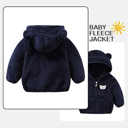 Adorable Fleece Jacket for Toddlers with Bear Accents - Image 2