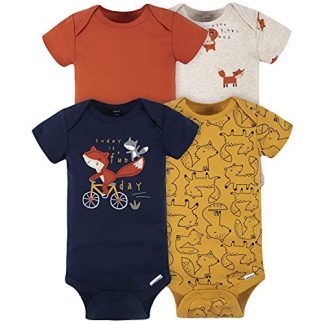 Charming 4-Pack Short Sleeve Baby Boy Bodysuits