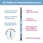 Effortless Glide Eyeliner for Mature Skin - Water-Resistant, Long-Lasting, and Non-Smudge (Wood Brown) - Image 5
