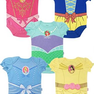 Enchanting Princess-Themed Baby Bodysuits with Matching Headband