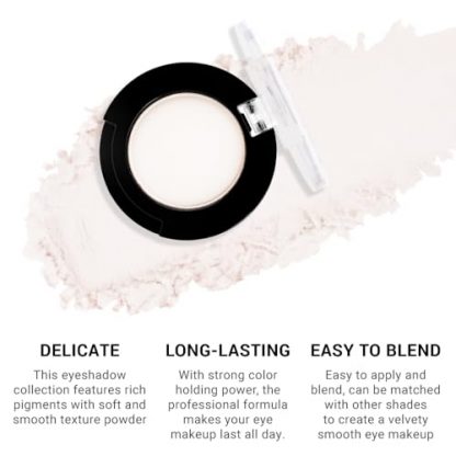 Ivory White Matte Eyeshadow Palette - Single Color, High Pigment, Long-Lasting - Image 4