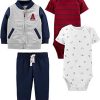 Grey/Navy/Red Stripe/White Sports
