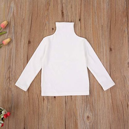 Cozy Toddler's Turtleneck Top with Long Sleeves in Solid Colors - Image 2