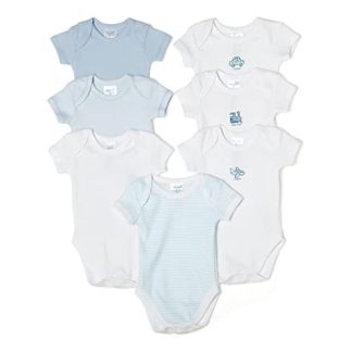 100% Cotton Short Sleeve Multi-Pack Baby Bodysuits