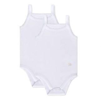 Feather Soft Cotton Tank Top Bodysuits for Baby Girls (Pack of 2)