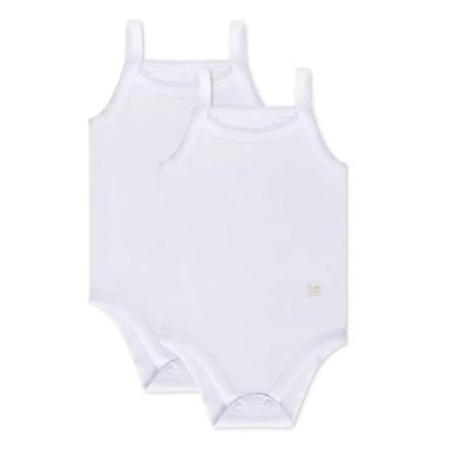 Feather Soft Cotton Tank Top Bodysuits for Baby Girls (Pack of 2)