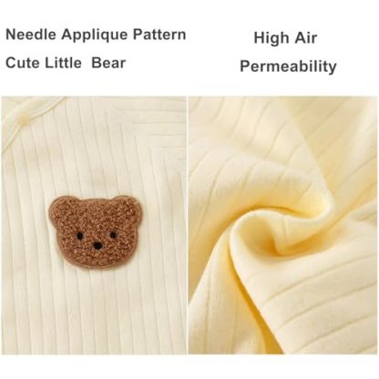 Adorable Bear-Themed Cotton Onesie for Newborns and Infants - Image 3