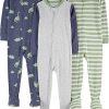 Green Stripe/Grey Heather/Indigo Wash Dinosaur