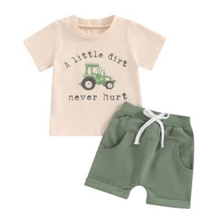 "Little Farmer" Toddler Boy's Summer Outfit Set