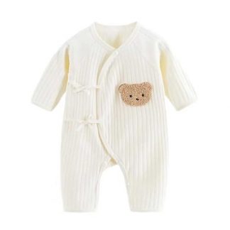 Adorable Bear-Themed Cotton Onesie for Newborns and Infants