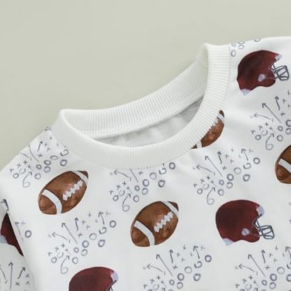 Little Champ Football-Themed Toddler Outfit Set - Image 5