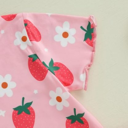 Adorable Summer Floral Outfit Set for Toddlers and Baby Girls - Image 5
