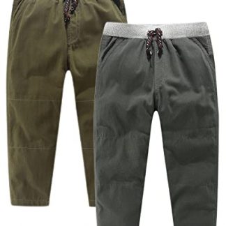 Versatile Cotton Pull-on Pants for Toddler Boys (2-Pack)