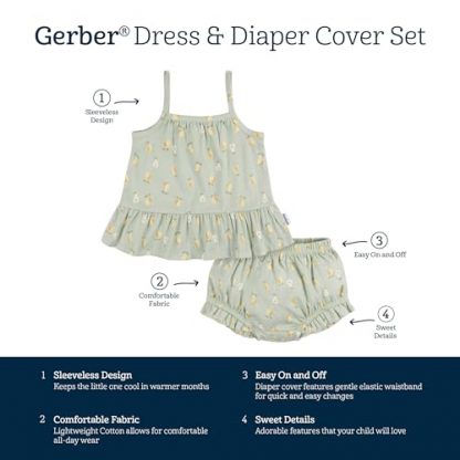 Adorable Sleeveless Tunic Top and Diaper Cover Set for Baby Girls - Image 5