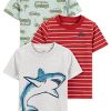 Light Green Cars/Red Stripe/White Shark