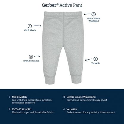Soft Cotton Ribbed Active Pants Set for Baby Girls - Image 6