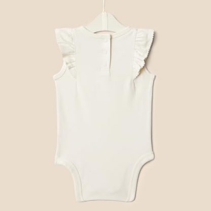 Adorable Embroidered Ruffle Bodysuits for Baby Girls, Pack of 2 - Image 5
