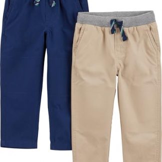 "Double Delight: Toddler Boys' Pull-On Pants Set"
