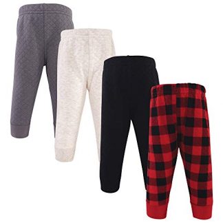 Cozy Cotton Quilted Jogger Pants for Babies - Pack of 4