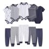 Navy Blue Striped Set 10 Pieces