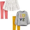Grey Love/Pink/White Floral/Yellow Dots