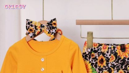 Charming Ruffle Top and Floral Pants Set for Toddler Girls - Image 7
