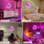 Lunar Feline Neon Sign - Anime-Inspired, Dimmable LED Wall Decor - Image 4