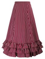 Striped Victorian Renaissance Skirt for Women - Image 2