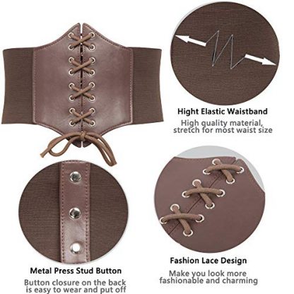 Elegant Lace-Up Corset Belt for Women in Renaissance Faire Pirate Style - Image 3