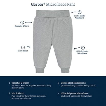 Baby Girls' 4-Pack Cozy Microfleece Pants - Image 7