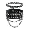 2 Pcs - Studs and Chains
