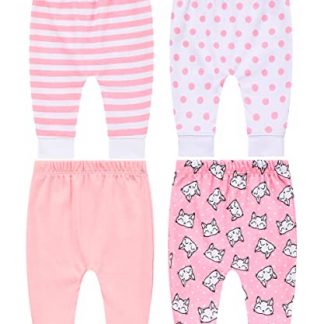 Unisex Baby Cotton Jogger Pants - Pack of 4