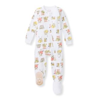 Cozy One-Piece Footed Sleeper for Baby Girls with Non-Slip Feature