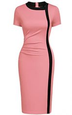 Women's Vintage-Style Ruffled Pencil Dress for Business or Church