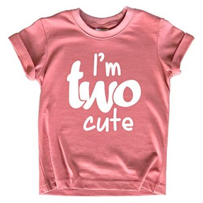 Charming 2nd Birthday Outfit - "I'm Two Cute" Shirt