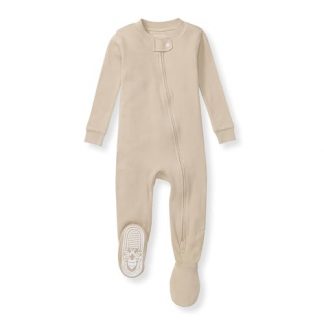 Organic Cotton Baby Boys' Sleeper Pajamas with Footie and Zip-Up Jumpsuit