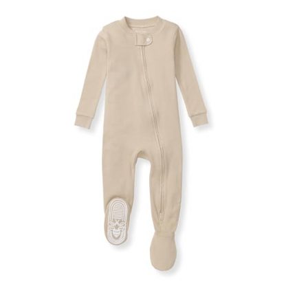 Organic Cotton Baby Boys' Sleeper Pajamas with Footie and Zip-Up Jumpsuit