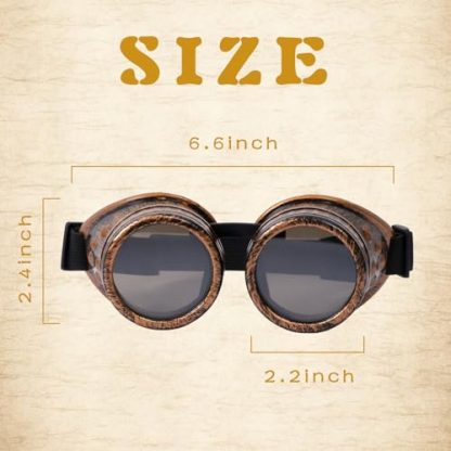 Antique-Style Steampunk Cosplay Goggles - Image 3
