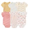 Baby Bodysuit 6-piece Yellow/Butterfly/Flower