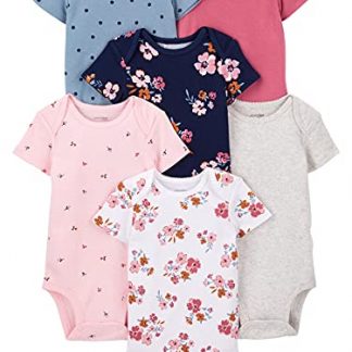 Six-Pack Sleeveless Baby Girl Bodysuits