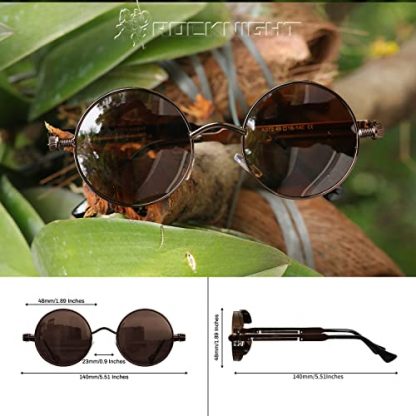 Vintage-Inspired Steampunk Polarized Sunglasses with UV400 Protection - Image 4