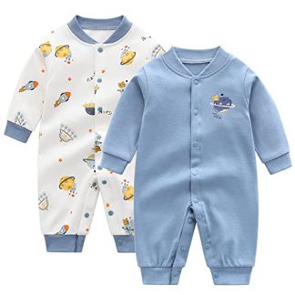 Cozy Cotton Romper Duo for Newborn Baby Boys