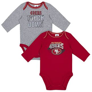 Unisex Baby Long-Sleeve Football Team Onesies (2-Pack)
