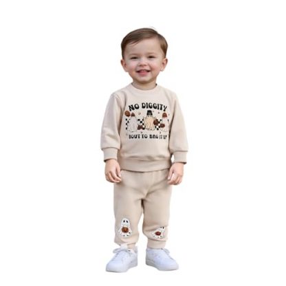 "Adorable Halloween-Themed Outfit for Newborn and Toddler Boys"