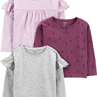 Trio of Girls' Chic Long-Sleeve Shirts
