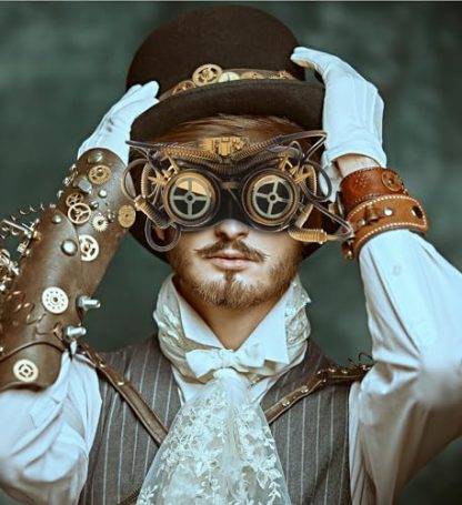 Vintage-Style Steampunk Cosplay Goggles - Image 5