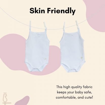 Feather Soft Cotton Tank Top Bodysuits for Baby Girls (Pack of 2) - Image 5